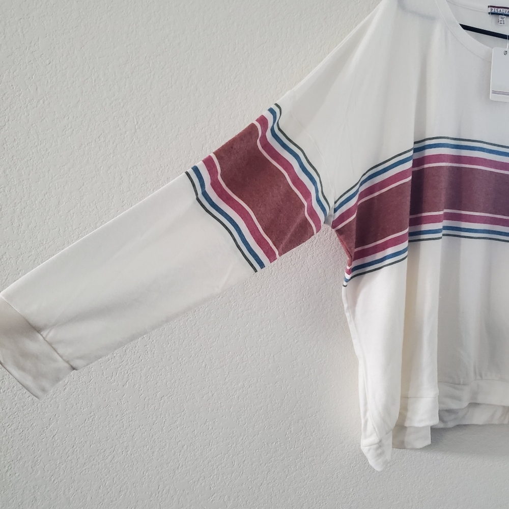 NWT PJ Salvage Striped Lightweight Sweater - Picture 3 of 4
